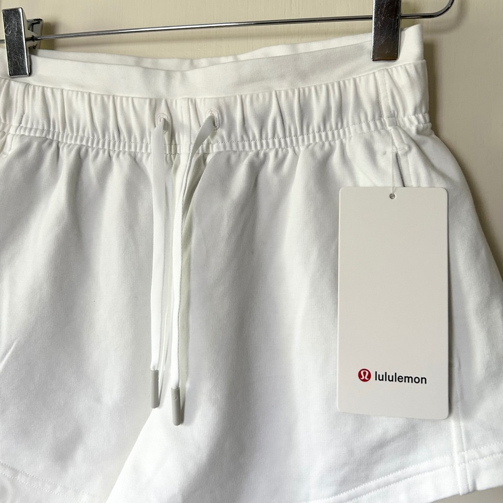 NWT Lululemon Inner Glow High-Rise Short 3" White 2 Gym Casual Lounge Summer - Picture 5 of 8